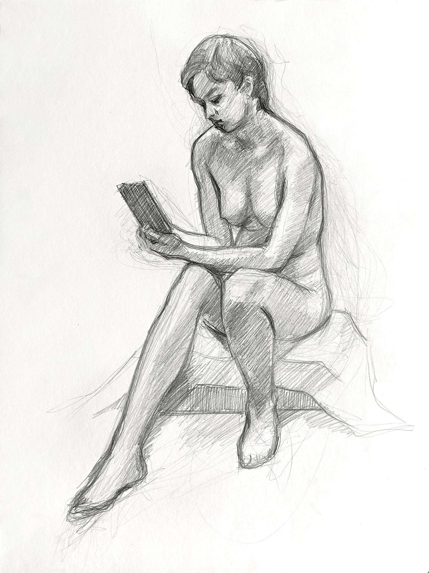 Čtoucí - figurální kreslení v Brně